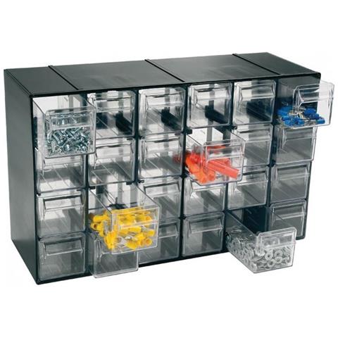 Cassettiera in plastica 24 cassetti da 38 x 23 x 15 portaminuterie componibile - Foto 2