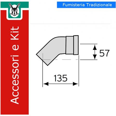 Kit Curva 45', Diametro 80   300834 - 45 Gradi A Magazzino - Foto 1