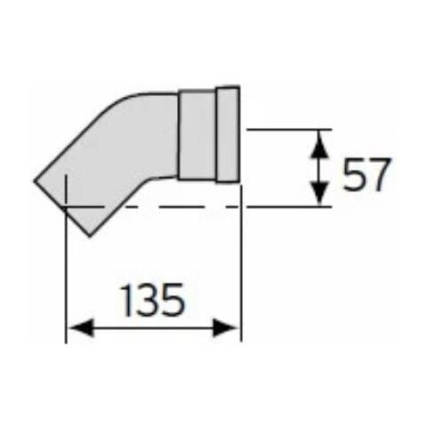 Kit Curva 45', Diametro 80   300834 - 45 Gradi A Magazzino - Foto 2