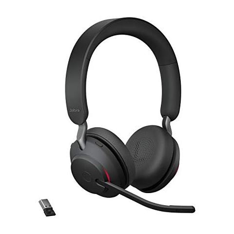 Evolve2 65 Cuffie Wireless Cuffie On Ear Certificate UC, con Funzione Noise Cancelling, Batteria a Lunga Durata, Adattatore Bluetooth USB-A, Nero - Foto 1