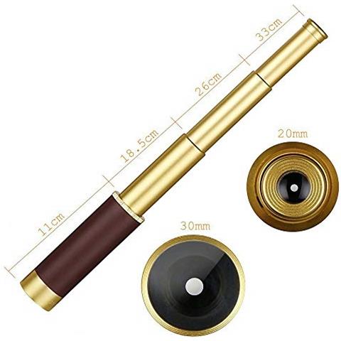 Vista Lunga / telescopio Monoculare - Ingrandimento X 25 - Obiettivo 30 Mm - Escursionismo, Caccia, Barca, Osservazione Di Uccelli E Paesaggi - Foto 2