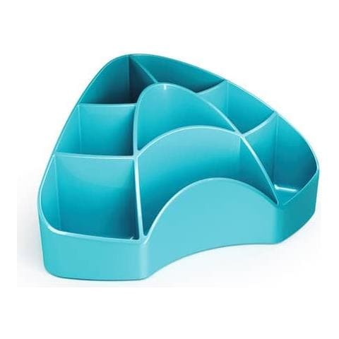 Portaoggetti Da Scrivania Multipot Mydesk Polistirene Turchese 8 Scomparti 7121tu - Foto 1