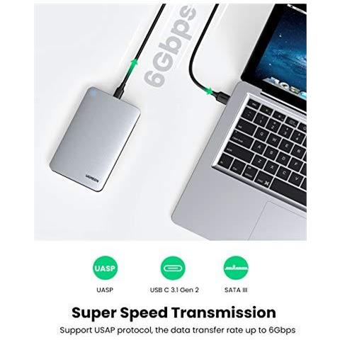 Allegato Ugreen Usb C Disco Rigido Da 25 Pollici Sata Esterno Rigido Caddy Reader Tipo C 3.1 La Cassa Di Alluminio Uasp Gen2 Thunderbolt 3 Per 7 Millimetri 95 Millimetri Sata Interno Hdd 2.5 Ssd Macbook Notebook Ps4 Xbox Tv Senza Attrezzi - Foto 2