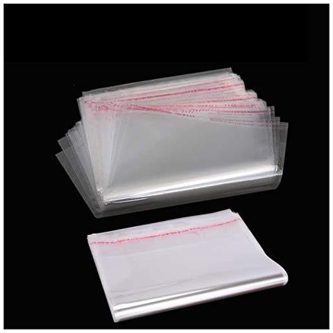 Mge - Confezione Da 100 Cancella Cellophane Guarnizione Di Auto - Borse Sacchetto Di Plastica Per La Visualizzazione O Imballaggi - Poly Sacconi Adesivo Della Guarnizione Di Auto - 16 X 25 Cm - Foto 2