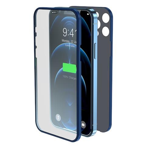 Cover & Vetro Totale Protezione Per Iphone 12 Pro Blu - Foto 1