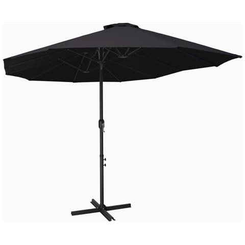 Ombrellone da Esterni Palo in Alluminio 460x270cm Nero - Foto 1