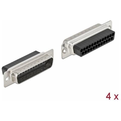 Delock Connettore A Crimpare D-sub A 25 Pin, Metallo, 4 Pezzi - Foto 1