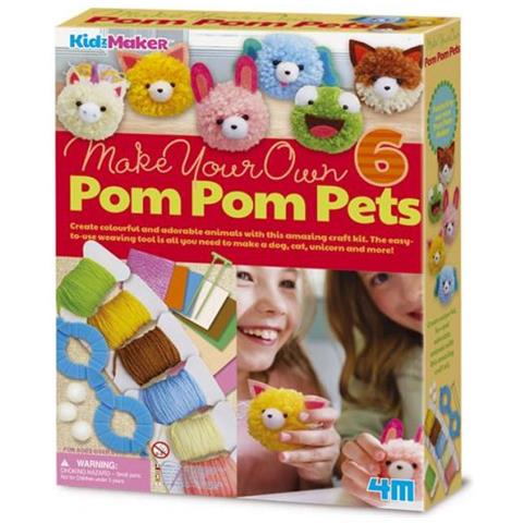 Kit Artigianale Crea I Tuoi Animali Pom Pom 6 Pezzi - Foto 1