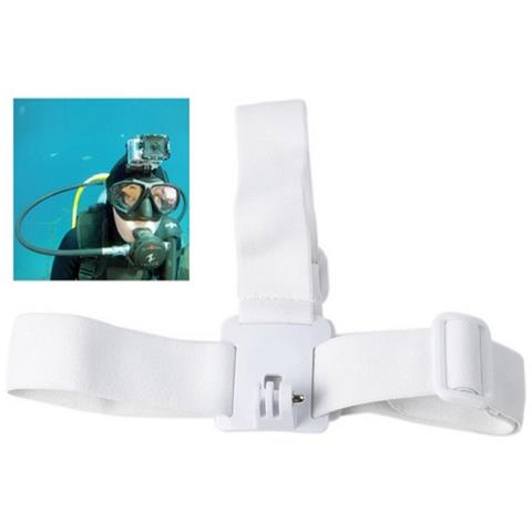 Supporto Elastico Da Casco Regolabile St-24 Per Gopro Hd Hero - Action Cam Nilox Trevi White - Foto 1
