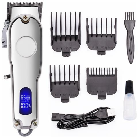 Tagliacapelli/trimmer Con Accessori - Silenzioso E Ricaricabile Silver - Foto 1