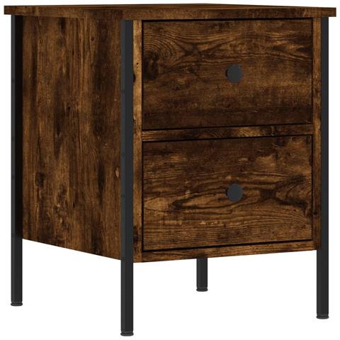 Comodino Rovere Fumo 40x42x50 Cm Legno Multistrato - Foto 1