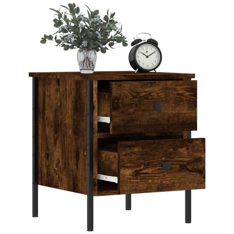 Comodino Rovere Fumo 40x42x50 Cm Legno Multistrato - Foto 9