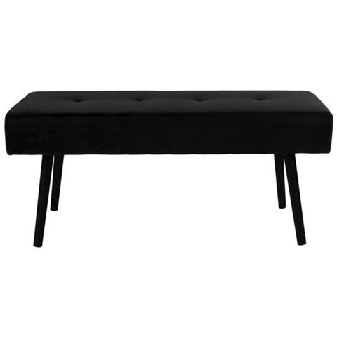 Panca Skiby - Nero - Velluto - 35x100x44 Cm - Foto 1