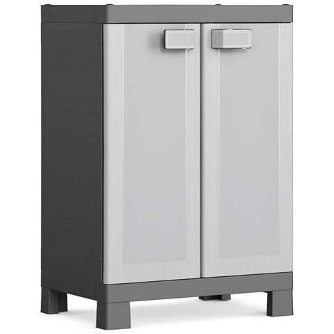 Armadietto Basso Logico Nero E Grigio 97 Cm - Foto 1