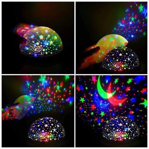 L1 2in1 Rotating Star Sky Projector And Night Lamp With 4x Aaa / Usb Cable Pink - Foto 2