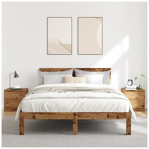 Comodini Legno Antico 2 Pz 40x30x40 Cm In Legno Multistrato - Foto 3