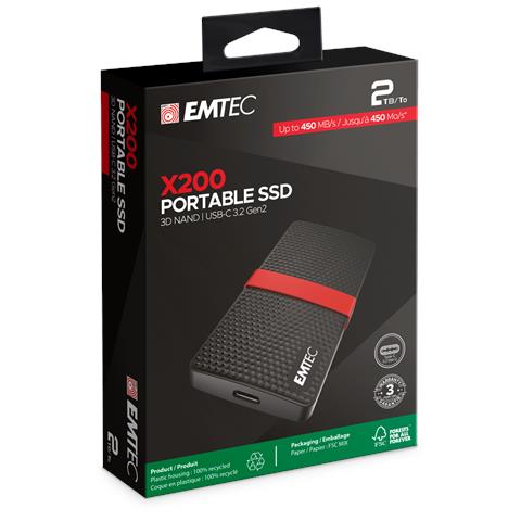 SSD Esterno 2 TB Serie X200 Interfaccia USB tipo-C 3.2 Gen 1 (3.1 Gen 1) 5 Gbit /s Nero - Foto 6