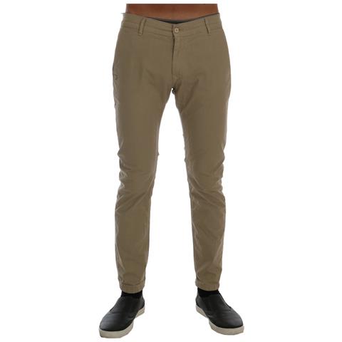 Chino Slim Fit In Cotone Elasticizzato Beige - W30 - Foto 1