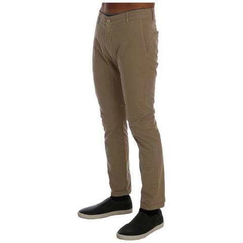 Chino Slim Fit In Cotone Elasticizzato Beige - W30 - Foto 2