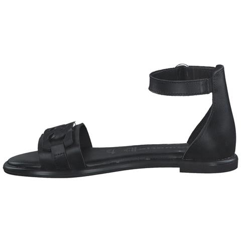 Black Leather Casual Open Sandals Sandali Pelle Scarpe Donna Nero Eu 38, 1-28128-20 003 - Foto 3