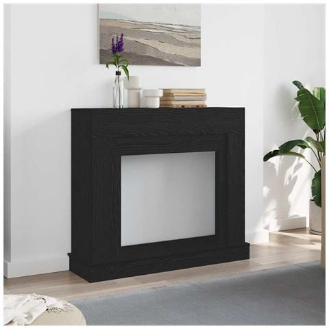 Cornice per Camino Rovere Nero 100x30x87,5 cm in Truciolato - Foto 1