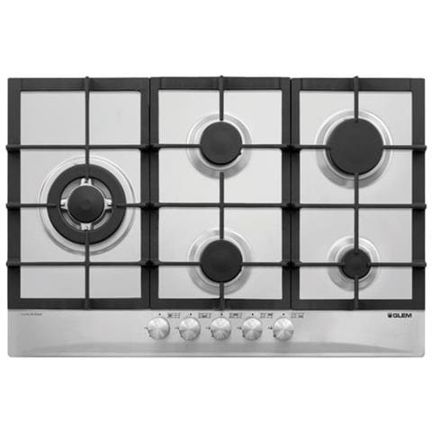 GT85THIX piano cottura Acciaio inox Da incasso 75 cm 5 Fornello (i) - Foto 1