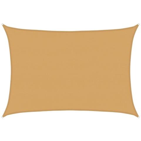 Vela Parasole 160 G/m Rettangolare Sabbia 5x6 M In Hdpe - Foto 2