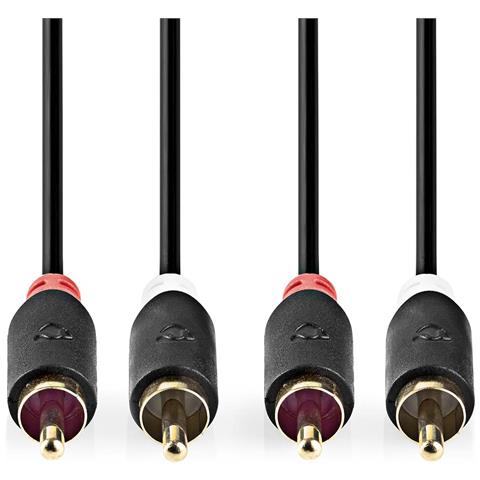 CABW24200AT05 cavo audio 0,5 m 2 x RCA Antracite - Foto 1