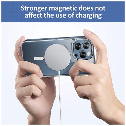 Custodia Di Ricarica Magnetica Magsafe Trasparente In Acrilico Compatibile Con Iphone 17 Pro - Foto 2