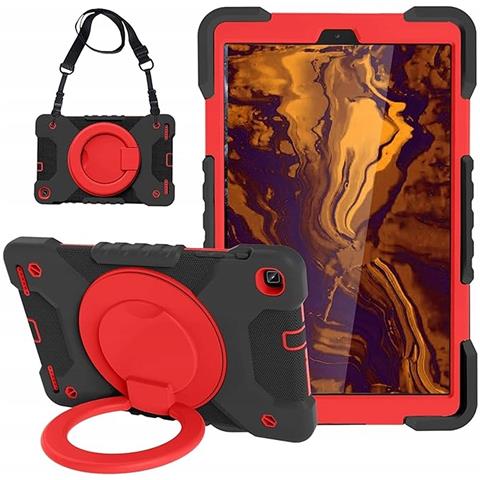 Custodia Con Supporto Girevole Per Samsung Galaxy Tab A 10.1 2019 Rosso - Foto 1