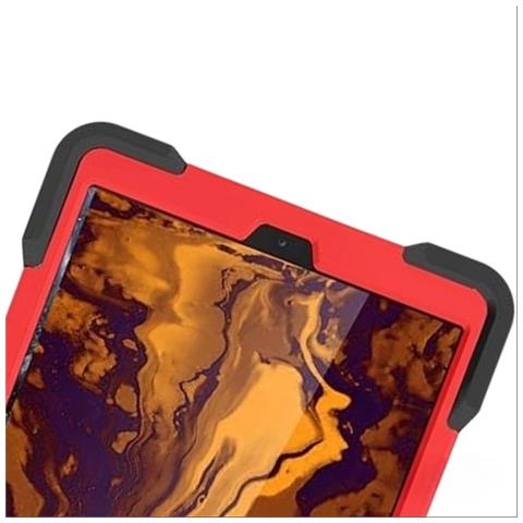 Custodia Con Supporto Girevole Per Samsung Galaxy Tab A 10.1 2019 Rosso - Foto 4
