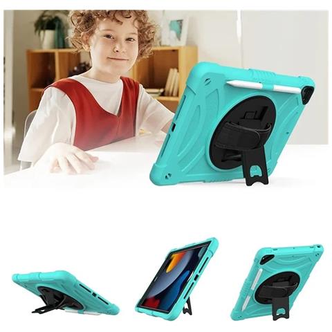 Custodia Per Ipad 9/8/7 10.2"" Con Supporto E Tracolla Menta - Foto 2