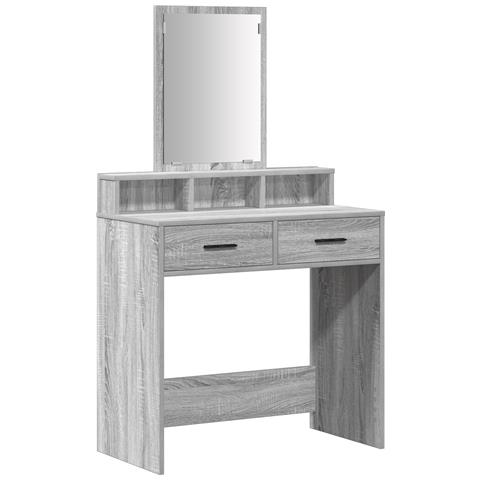 Grigio sonoma Legno ingegnerizzato, Specchio 79 x 41 x 140 cm - Foto 1
