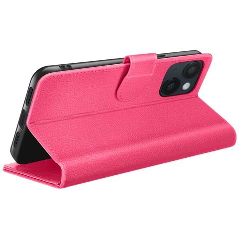 Custodia A Portafoglio Per Iphone 14 Con Supporto E Linguetta Magnetica, Fucsia - Foto 2