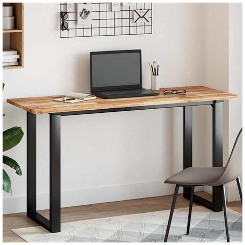 Piano Tavolo Rettangolare 160x50x2cm Legno Massello di Acacia - Foto 2