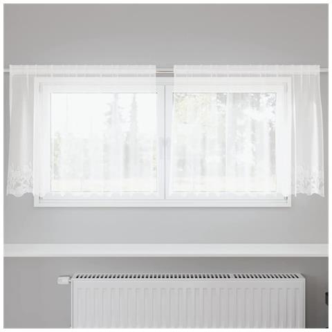 Tende con tende Floreale Bianco 200 x 80 cm Poliestere - Foto 2