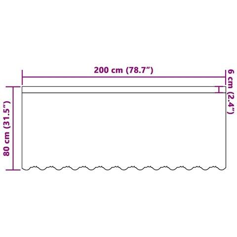 Tende con tende Floreale Bianco 200 x 80 cm Poliestere - Foto 8