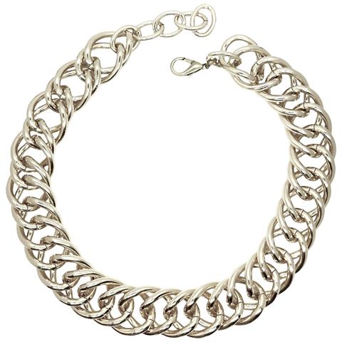 Collana A Doppia Maglia ""ruby"" In Argento - Foto 1