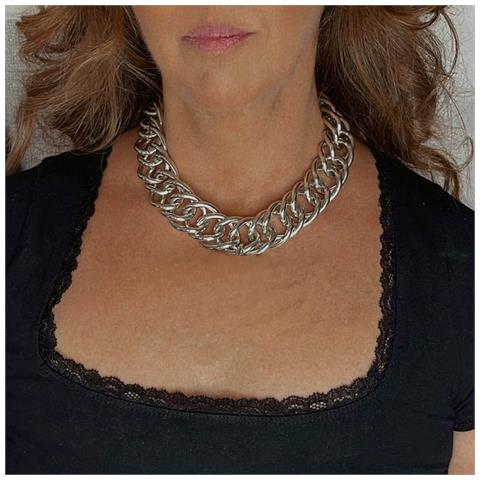 Collana A Doppia Maglia ""ruby"" In Argento - Foto 3