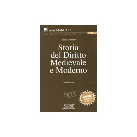 Graziano Paradisi - Storia del diritto medievale e moderno - Foto 1