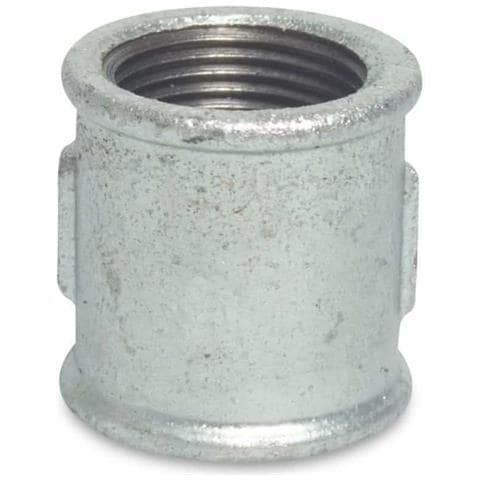 Raccordo Filettato In Ghisa Malleabile  Manicotto 3/8  Ig X 3/8  Ig - Foto 1