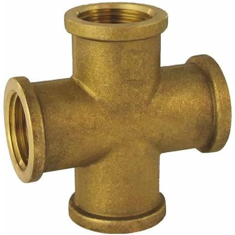 Raccordo A Croce In Ottone 3/4  Ig - Raccordi Filettati Idraulici - Foto 1