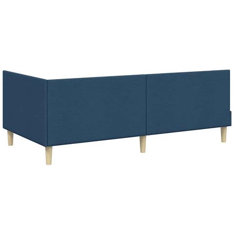 Struttura Letto Angolare con Materasso Altro 2 pcs Blu Tessuto - Foto 9