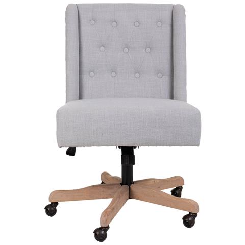 Sedia Imbottita Con Ruote Grigie 54x43x104h - Foto 2