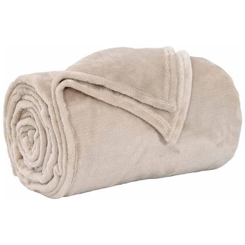 Coperta Beige 220 x 240 cm Panno - Foto 1