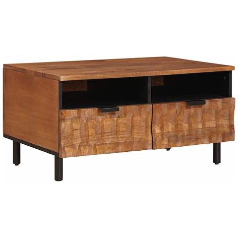 Tavolino da salotto con cassetto Marrone 80 x 54 x 40 cm - Foto 1