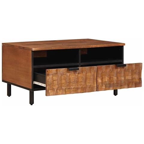 Tavolino da salotto con cassetto Marrone 80 x 54 x 40 cm - Foto 2