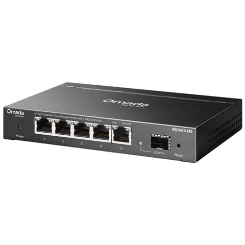 Omada ES206X-M2 switch di rete Gestito L2 2.5G Ethernet (100/1000/2500) Montaggio da desktop /parete Nero - Foto 1
