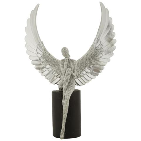 Statuetta Sparky In Resina Argento E Nero Media - Foto 1