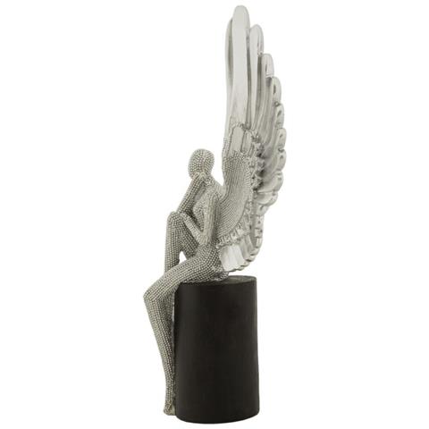 Statuetta Sparky In Resina Argento E Nero Media - Foto 2